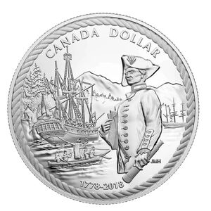 2018 RCM $1 Captain Cook at Nootka Sound - Pure Silver Coin
